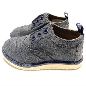 Toms Blue Chambray Size 6T Toddler Baby Shoes